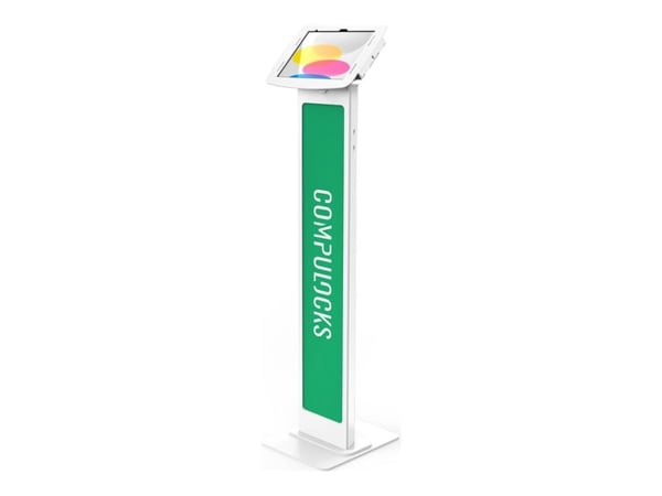 Compulocks iPad 10th-11th (A16) Gen Space Enclosure Brandable Floor Stand White - Monteringssett (stativ, hus) - for nettbrett - låsbar - høyverdig...