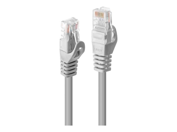 Lindy - Patchkabel - RJ-45 (han) til RJ-45 (han) - 10 m - UTP - CAT 5e - formet, knastfri - grå
