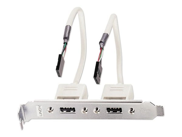Lindy - USB-panel - 5 stifts USB 2.0-rubrik (hona) till USB (hona) - 20 cm