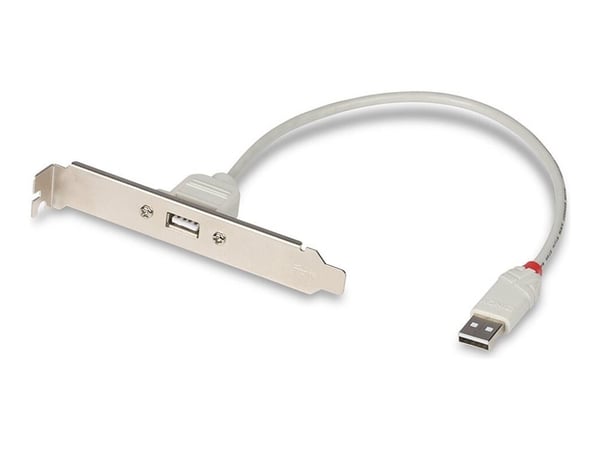 Lindy 33123, 0,3 m, USB A-tyyppi, USB Type A, Uros, Naaras, Suora