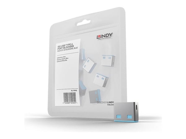 Lindy USB Port Blocker - USB-portsperrer - blå (en pakke 10)