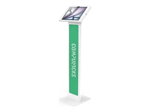 Compulocks iPad Air M2 & M3 13", Apex Enclosure Brandable Floor Stand - White - Stativ - for nettbrett - merkevaremulighet - låsbar - metall, polyp...