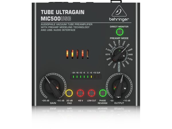 Behringer MIC500USB, Musta, USB B-tyyppi, 1 A, 12 V, 1 kpl