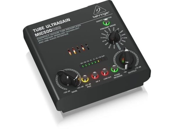 Behringer MIC500USB, Musta, USB B-tyyppi, 1 A, 12 V, 1 kpl