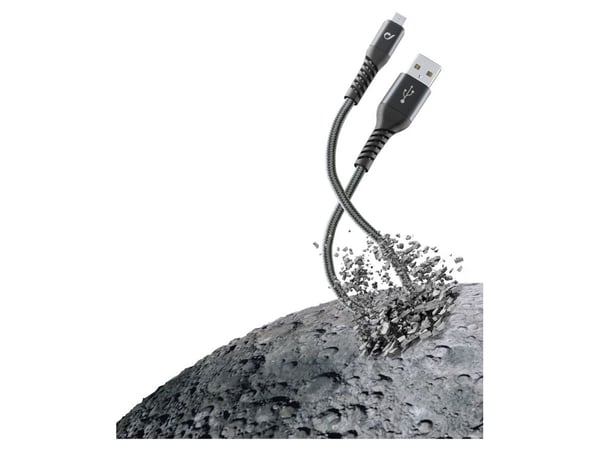 Cellularline TETRACABMUSB1MK, 1,2 m, USB A, Micro-USB B, Svart