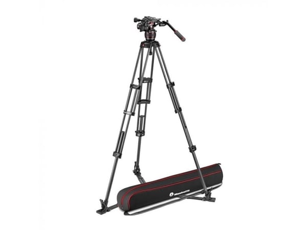Manfrotto Twin Carbon Tripod med 608 Head - Nedre forlengelse