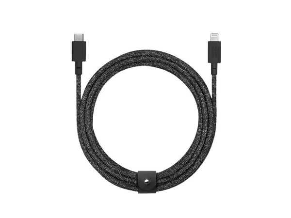 Native Union Belt Cable XL, 3 m, Lightning, USB C, Hankoppling, Hankoppling, Svart