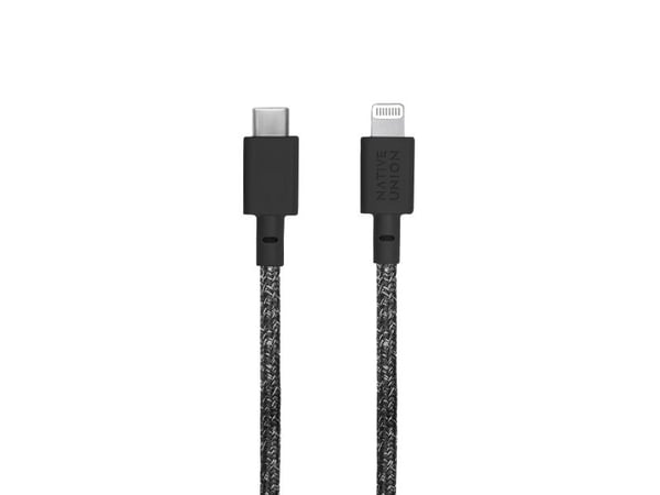 Native Union Belt Cable XL, 3 m, Lightning, USB C, Uros, Uros, Musta
