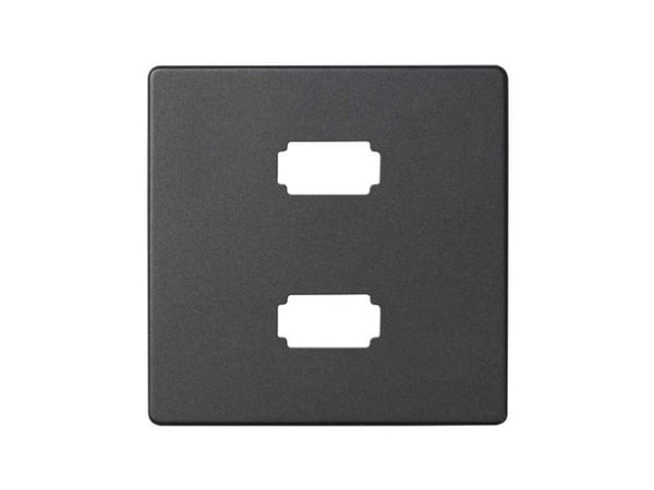 Contact-Simon 2xUSB-pistorasian kansi Contact-Simon 82 8201090-038 kaksinkertainen tyyppi A grafiitti