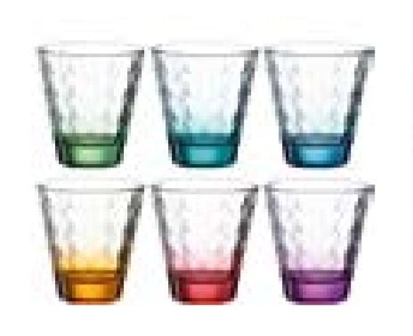 LEONARDO Optic, Valikoidut värit, Lasi, 6 kpl, Kartio, 215 ml, 850 mm