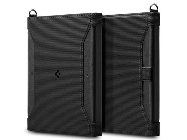 Spigen - Lomme for pass - vegan Velo leather - svart