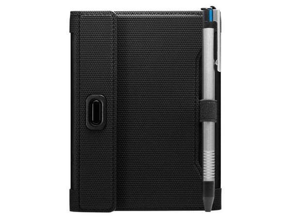 Spigen - Lomme for pass - vegan Velo leather - svart