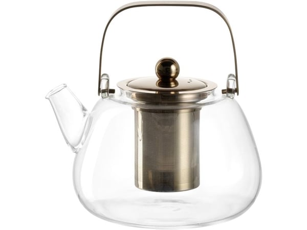 LEONARDO Tè per te, Enkel tekanne, 1200 ml, Gjennomsiktig, Glass, Bryggefilter, 160 mm