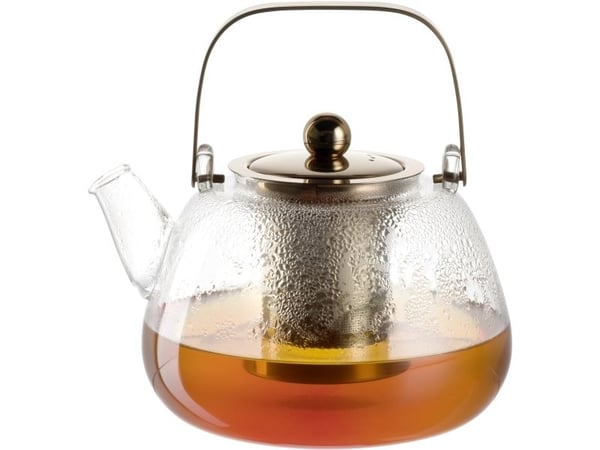 LEONARDO Tè per te, Enkel tekanne, 1200 ml, Gjennomsiktig, Glass, Bryggefilter, 160 mm