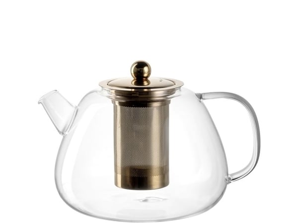 LEONARDO Tè per te, Enkel tekanne, 1500 ml, Gjennomsiktig, Glass, Bryggefilter, 150 mm