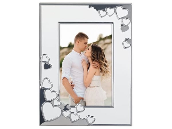 Hama Valentine, Enkel bilderamme, Aluminium, Hvit, Bord, Vegg, 10 x 15 cm, Rektangulær