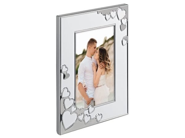Hama Valentine, Enkel bilderamme, Aluminium, Hvit, Bord, Vegg, 10 x 15 cm, Rektangulær