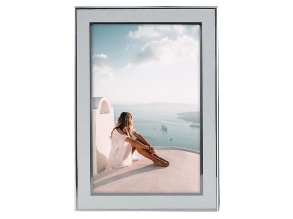 Hama Santorini, Enkel bilderamme, Aluminium, Sølv, Matte, Bord, Vegg, 10 x 15 cm