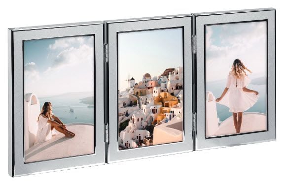 Hama Santorini, 3 bilder i 1 ramme, Aluminium, Sølv, Matte, Vegg, 13 x 18 cm