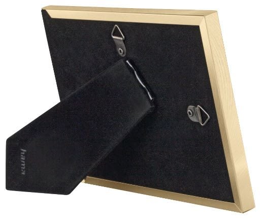 Hama Riva, Enkel bilderamme, Aluminium, Gull, Gloss, Bord, Vegg, 13 x 18 cm
