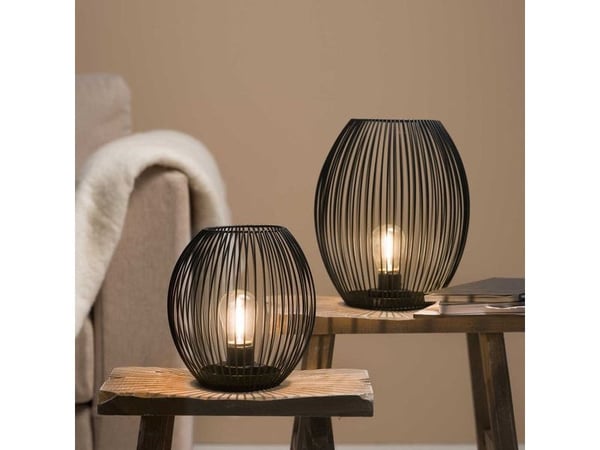 Leonardo LED-lyhty musta 24cm CASOLARE - Leonardo