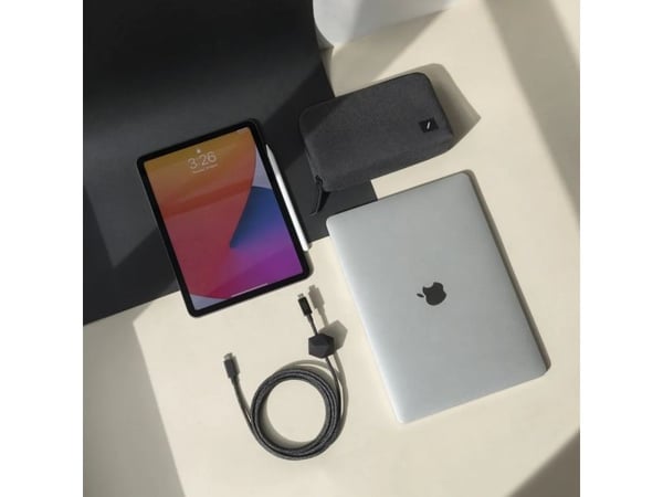 Native Union Anchor, 1,8 m, USB C, USB C, Svart, Grå