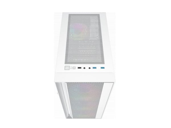 Gembird Fornax 4000 - Mid tower - ATX - sidepanel med vindu (glass) - ingen strømforsyning (ATX) - hvit - USB/lyd