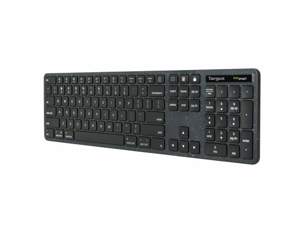 Targus EcoSmart - Tastatur - full size - bakteriedrepende middel - USB - QWERTY - Nordisk - svart