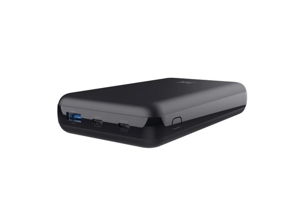 Trust Laro - Strømbank - 20000 mAh - 100 watt - 5 A - QC 3.0, Power Delivery 3.0 + PPS - 3 utgangskontakter (4 pin USB Type A (QC 3.0), 2 x 24 pin ...