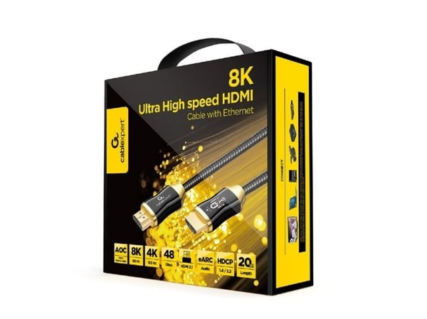 Cablexpert AOC Premium Series - Ultra High Speed - HDMI-kabel med Ethernet - HDMI hann til HDMI hann - 30 m - fiberoptisk - Active Optical Cable (A...