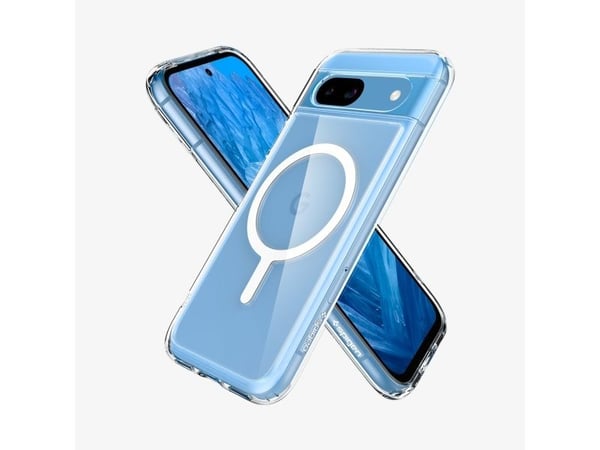 Spigen Ultra Hybrid Metal Ring, Etui, Google, Pixel 8a, 15,5 cm (6.1"), Gjennomsiktig, Hvit