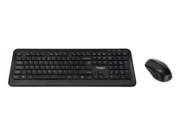 Targus - Tastatur- og mussett - kombinasjon - full size - trådløs - 2.4 GHz - QWERTY - Nordisk - svart
