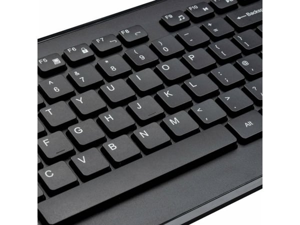Targus - Tastatur- og mussett - kombinasjon - full size - trådløs - 2.4 GHz - QWERTY - Nordisk - svart