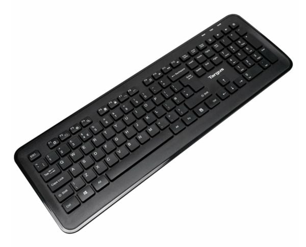 Targus - Tastatur- og mussett - kombinasjon - full size - trådløs - 2.4 GHz - QWERTY - Nordisk - svart