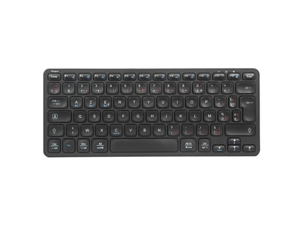 Targus - Tastatur - multi-enhet - compact - bakteriedrepende middel - trådløs - Bluetooth 5.1 - Fransk - svart