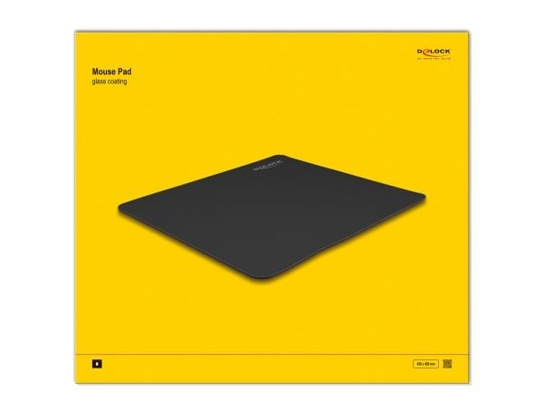 Delock musematte svart 450 x 400 mm "glass" belegg