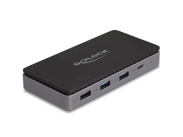Delock - Dokkingstasjon - USB-C / Thunderbolt 3 / Thunderbolt 4 - 2 x HDMI - 1GbE