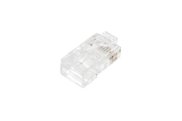 Digitus RJ45-liitin (8P8C) DIGITUS cat.5e suora läpivienti, suojaamaton, AWG 26-24, pakkaus 100 kpl.