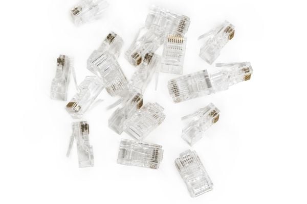 Digitus RJ45-liitin (8P8C) DIGITUS cat.5e suora läpivienti, suojaamaton, AWG 26-24, pakkaus 100 kpl.