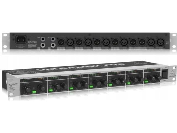 Behringer MX882 V2, 8 kanaler, Rack-montering, 15 W, Sort, Grå, Metallisk