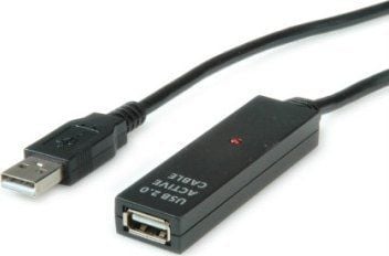 VALUE - USB-jatkojohto - USB (M) - USB (W) - 30 m (USB/USB 2.0) - aktiivinen kaapeli (signaalin regenerointi) - musta (12.99.1111)