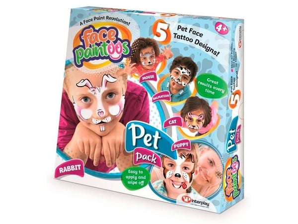 Interplay Entertainment FACE PAINTOOS Pet Pack, 6 st per ytterförpackning