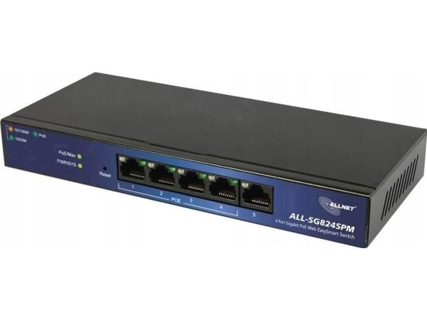ALLNET ALL-SG8245PM, Håndtert, L2, Gigabit Ethernet (10/100/1000), Full tosidig, Strøm over Ethernet (PoE)