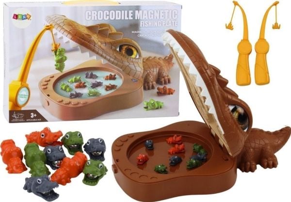 Magnetinis žuvų gaudymo žaidimas Lean Toys, rudas