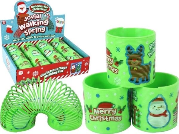 LeanToys kult-spiral/fjær grønt julemotiv, 6 cm