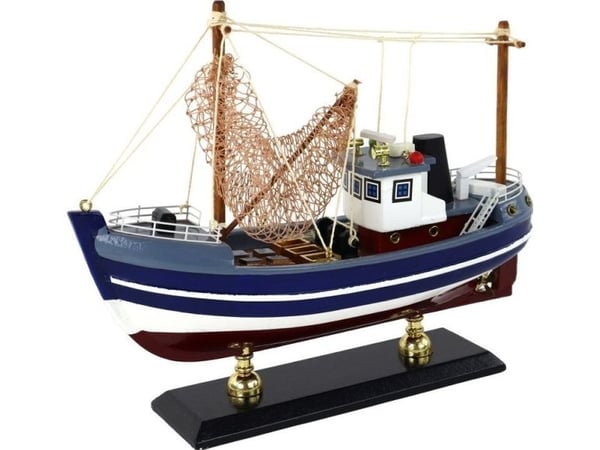 LeanToys Collector Ship Fiskebåt i trä