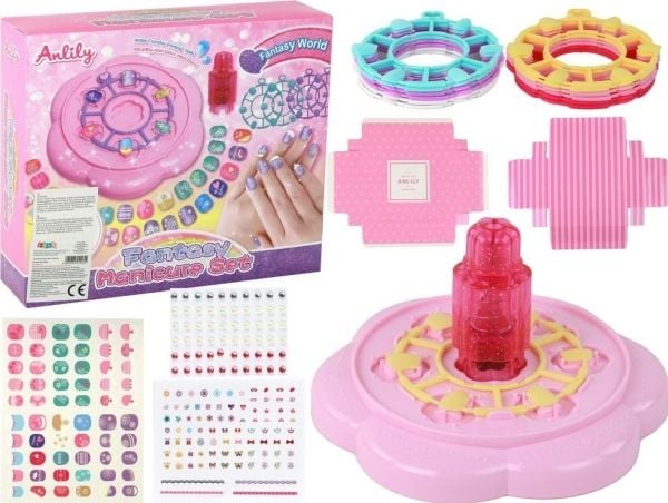 LeanToys rosa negletips-klistremerker Diamanter