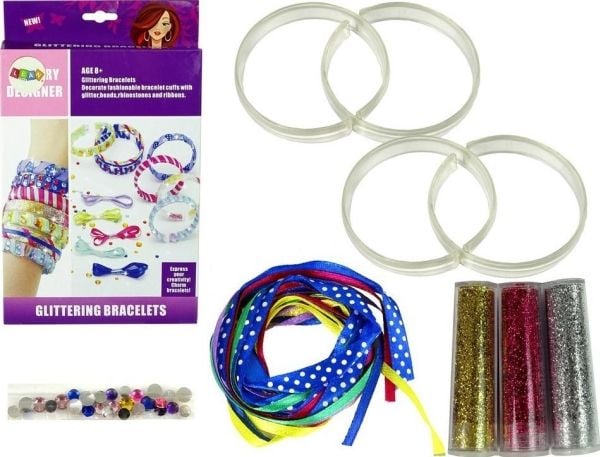 LeanToys for å lage DIY Glitter Ribbon-armbånd