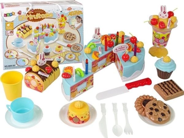 LeanToys godteri pa kake-sats med borrelås «kaker» DIY