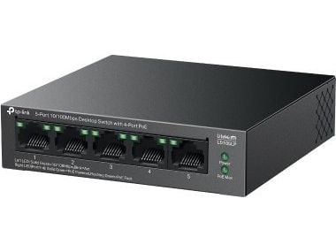 TP-Link LiteWave LS105P, Uhåndtert, Fast Ethernet (10/100), Strøm over Ethernet (PoE), Kan monteres på vegg